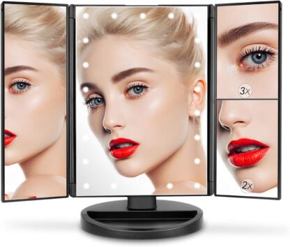 Tri-Fold Lighted Vanity Mirror - Image 5