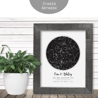 Personalized Star Map on Wood - Image 6