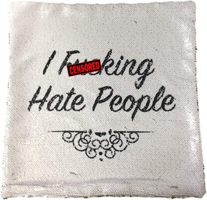 Hidden Message Sequin Pillow