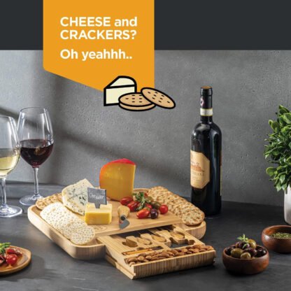 Premium Bamboo Cheese Board Set - Image 7