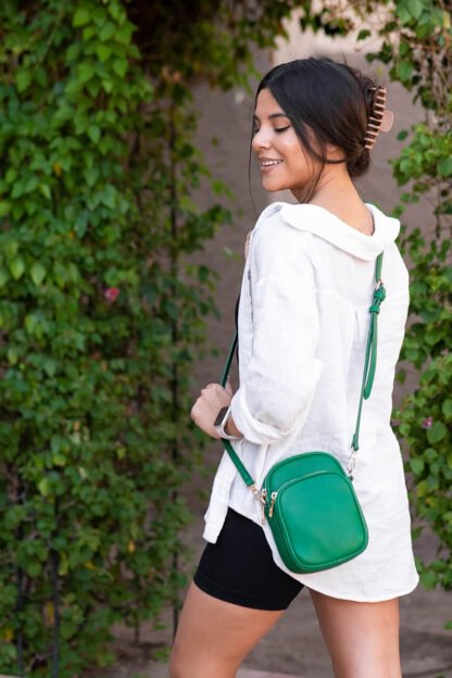Triple Compartment Cellphone Crossbody Bag - Image 6