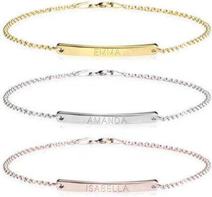Personalized Skinny Bar Bracelet