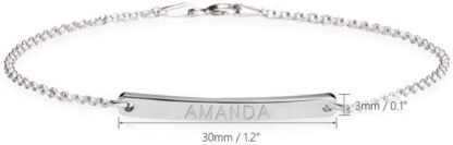Personalized Skinny Bar Bracelet - Image 7