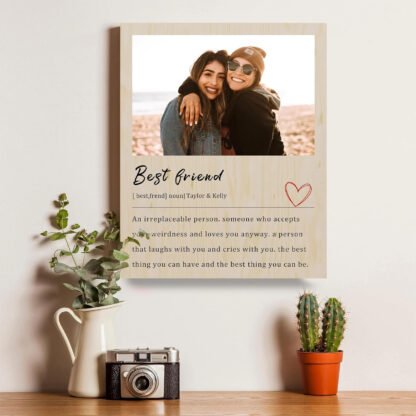 Personalized Bestie Wood Canvas - Image 3