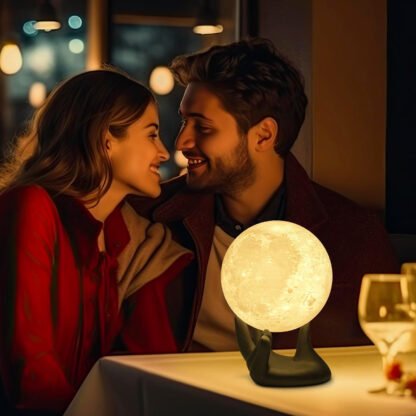 Rechargeable 3D Moon Lamp - Image 2