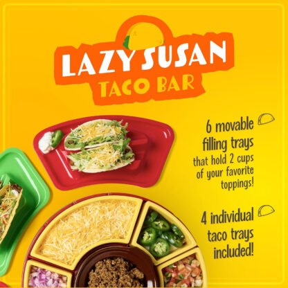 Heated Lazy Susan Taco Topping Bar - Image 2
