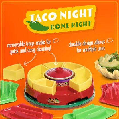 Heated Lazy Susan Taco Topping Bar - Image 4