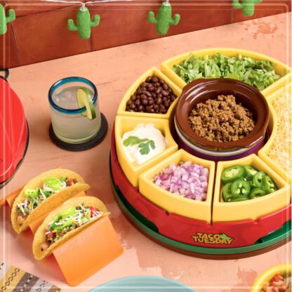 Heated Lazy Susan Taco Topping Bar - Image 5