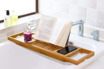 Bamboo Bathtub Caddy Tray - Image 3