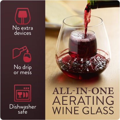 Stemless Aerating Wine Glasses - Image 5
