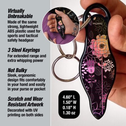 Floral Self-Defense Kubaton Keychain - Image 2