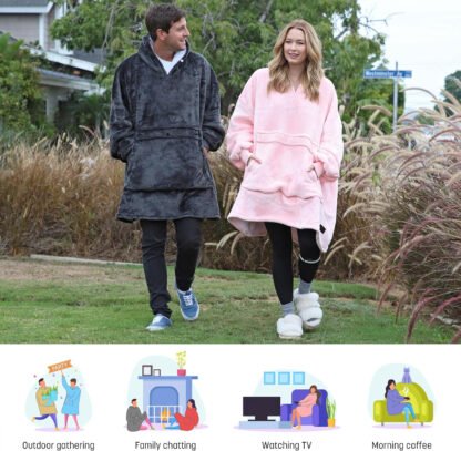 Oversized Hoodie Sweatshirt Blanket - Image 2