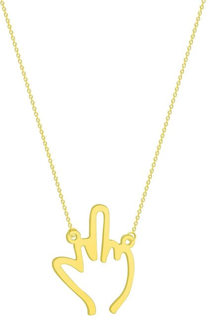 Middle Finger Pendant Necklace
