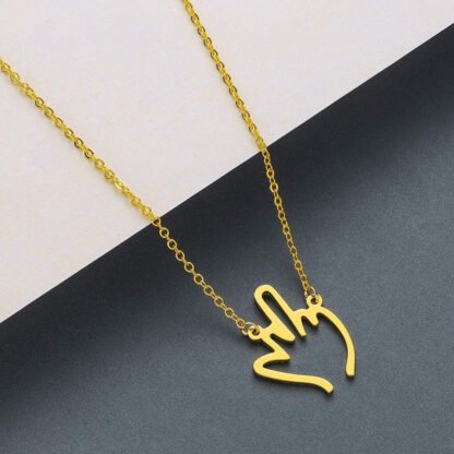 Middle Finger Pendant Necklace - Image 2