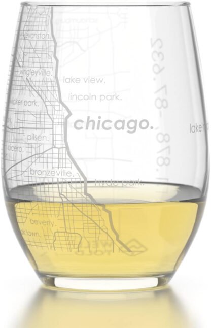Custom Etched City Map Glass - Image 6