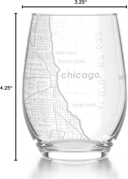 Custom Etched City Map Glass - Image 7