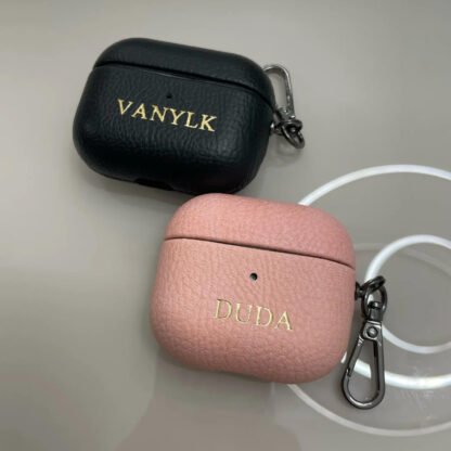 Personalized Leather Airpods Pro Case - Image 8