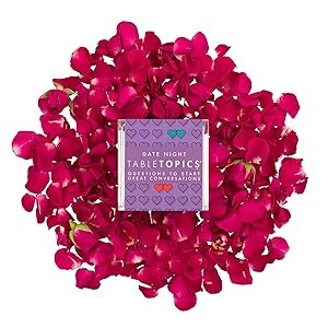 TableTopics Date Night surrounded by rose petals