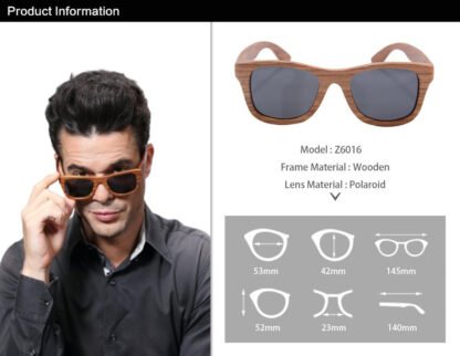 Handmade Wooden Sunglasses - Image 2