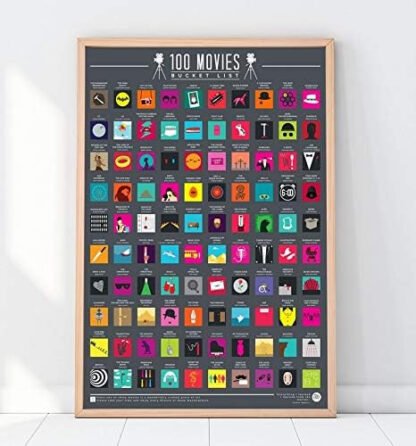 100 Must See Movies Scratch Off Poster - Image 2