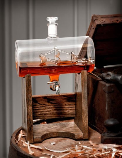 Ship In A Bottle Bourbon Whiskey Decanter - Image 3