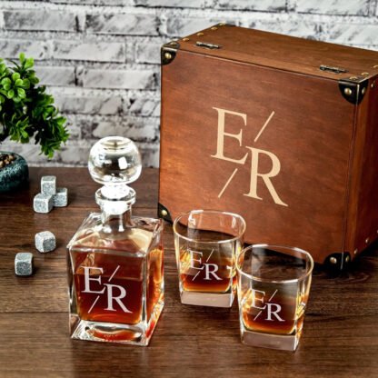 Personalized Whiskey Decanter & Glasses Set - Image 8