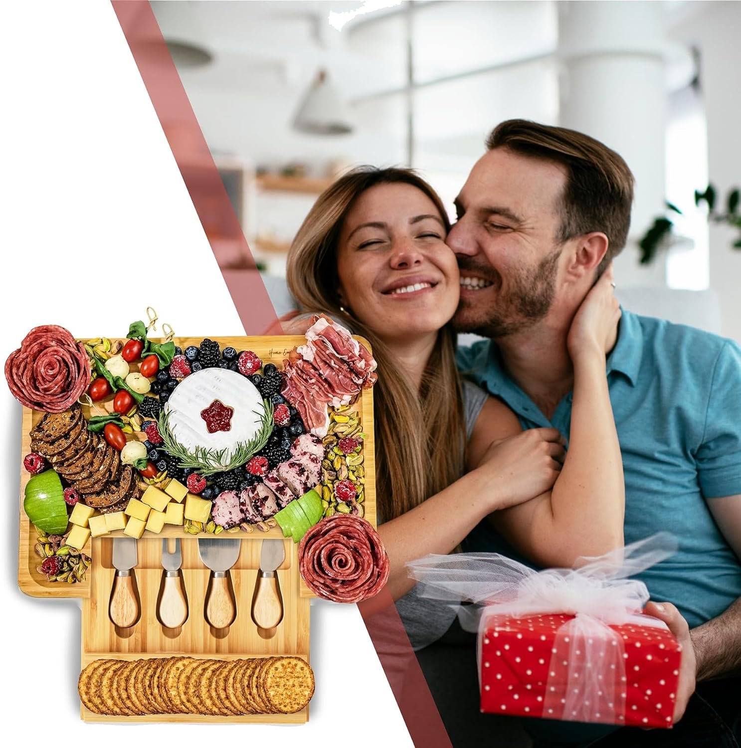 Natural Bamboo Cheese Board - Image 2