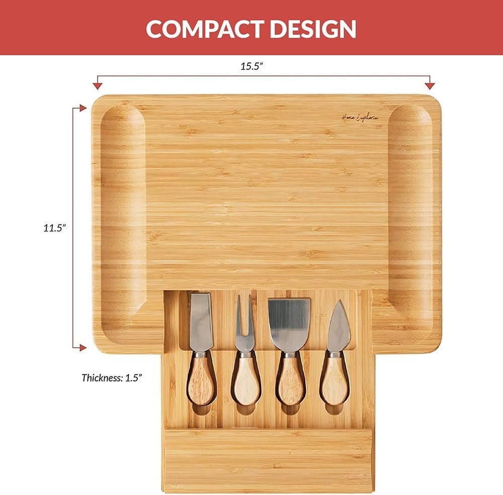 Natural Bamboo Cheese Board - Image 8