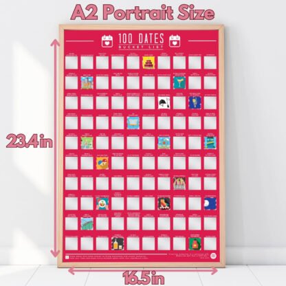 100 Dates Bucket List Scratch Off Poster - Image 3