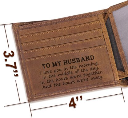 Personalized Anniversary Leather Wallet - Image 2