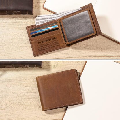 Personalized Anniversary Leather Wallet - Image 4