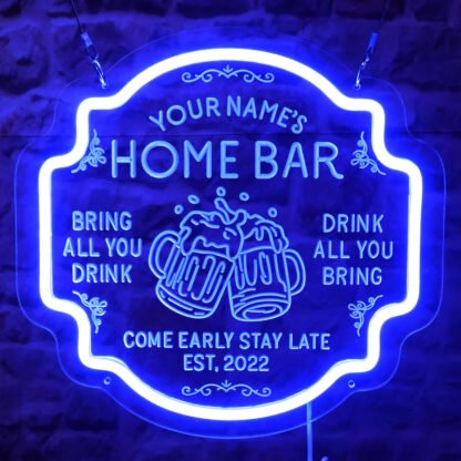 Personalized Home Bar Neon Sign