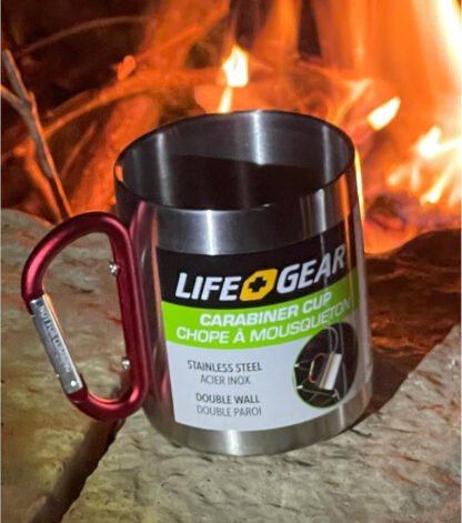 Stainless Steel Carabiner Handle Travel Mug - Image 2