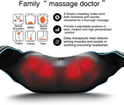 Shiatsu Back Shoulder & Neck Massager - Image 2