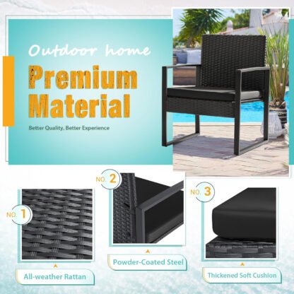 Modern Wicker Patio Set - Image 3