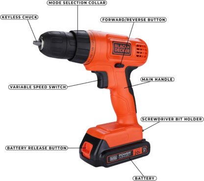 Black and Decker Cordless Drill and Screwdriver - Image 3