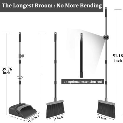 Quick Clean Broom and Dust Pan Set - Image 2