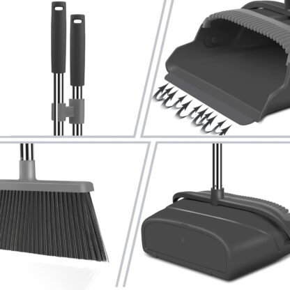 Quick Clean Broom and Dust Pan Set - Image 3