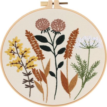 DIY Floral Embroidery Art Kit - Image 9