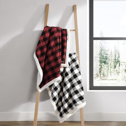 Flannel Sherpa Throw - Image 5