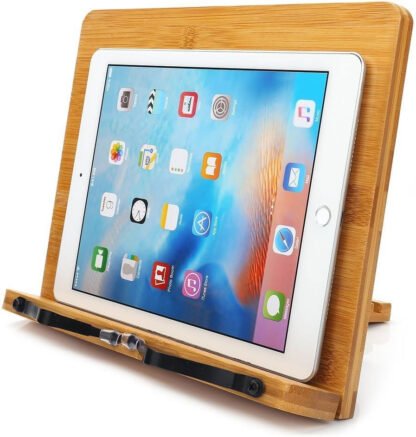 Bamboo Book and Cookbook Stand - Image 2