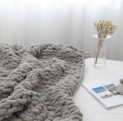 Chunky Knit Blanket Throw - Image 3