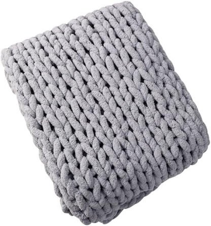Chunky Knit Blanket Throw - Image 6