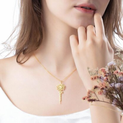Birthflower Name Necklace - Image 6