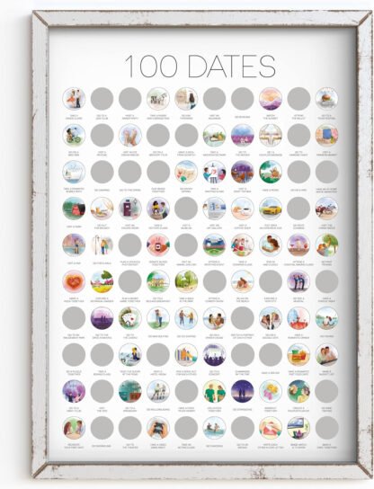 100 Dates Scratch-off Poster