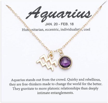 Raw Crystal Zodiac Necklace