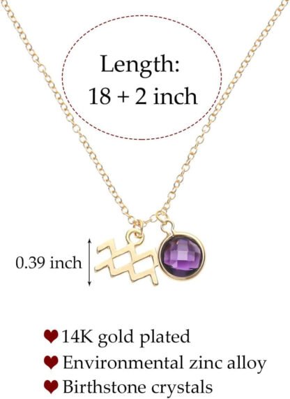 Raw Crystal Zodiac Necklace - Image 5