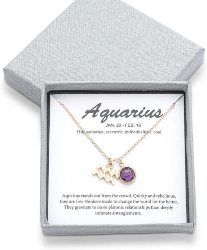 Raw Crystal Zodiac Necklace - Image 7