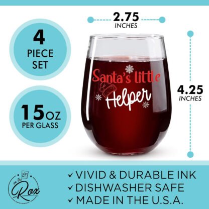 Funny Christmas Wine Glass Flight - Image 2
