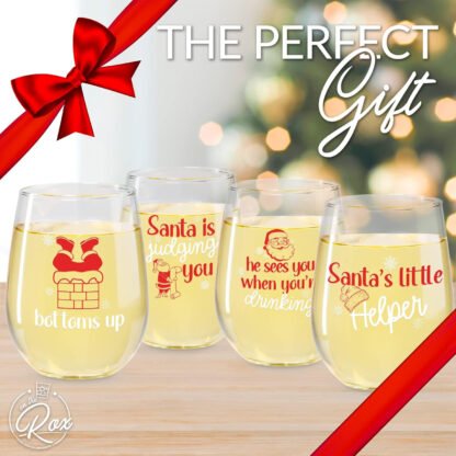 Funny Christmas Wine Glass Flight - Image 4